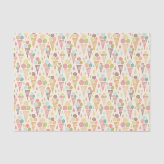 Eis-Konus-Muster Seidenpapier (Vorderseite)