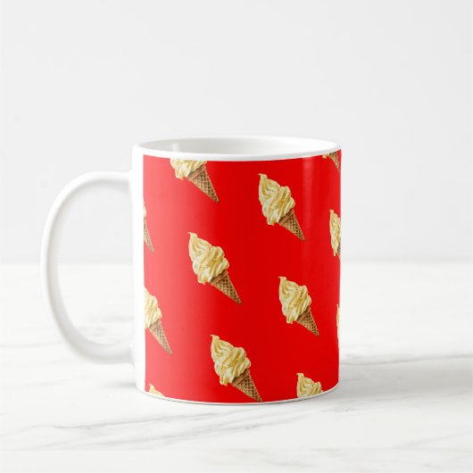 Eis Lebhaft rot Kaffeetasse (Links)