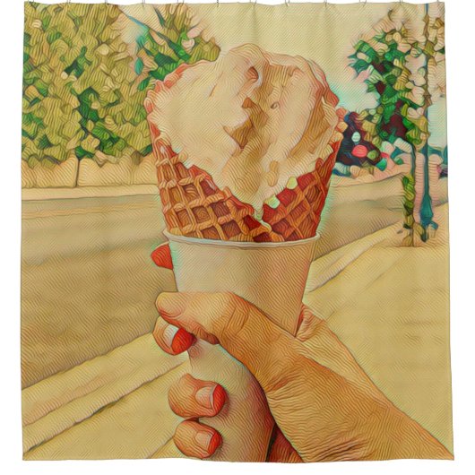 Eis-Lieblingsgeschenk Duschvorhang (Vorderseite)