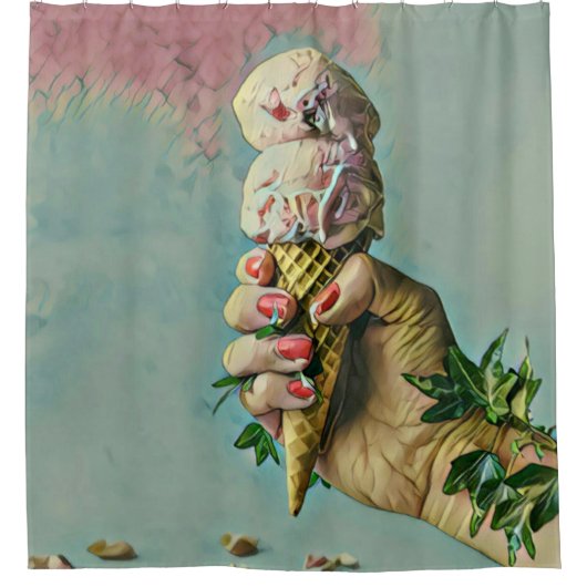 Eis-Lieblingsgeschenk Duschvorhang (Vorderseite)