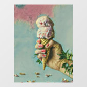 Eis-Lieblingsgeschenk Fensteraufkleber (Blatt)