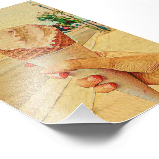 Eis-Lieblingsgeschenk Fotodruck (Ecke)