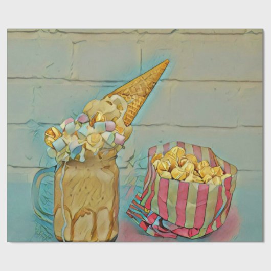 Eis-Lieblingsgeschenk Geschenkpapier (Flach)