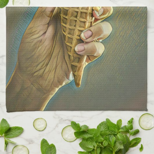 Eis-Lieblingsgeschenk Geschirrtuch (Gefaltet)