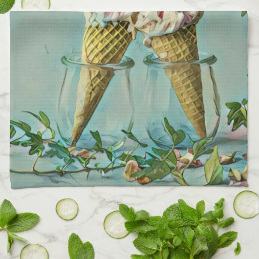 Eis-Lieblingsgeschenk Geschirrtuch (Gefaltet)