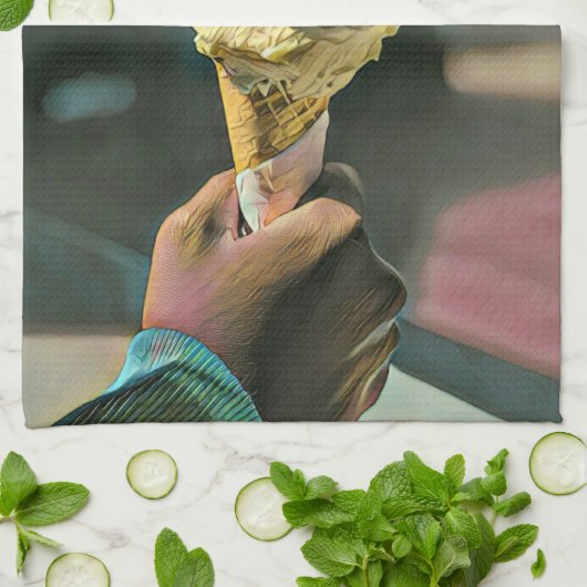 Eis-Lieblingsgeschenk Geschirrtuch (Gefaltet)