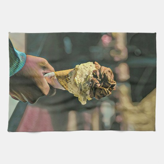 Eis-Lieblingsgeschenk Geschirrtuch (Horizontal)