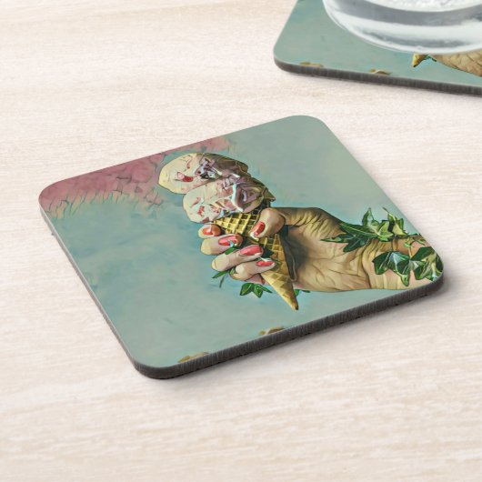 Eis-Lieblingsgeschenk Getränkeuntersetzer (Linke Seite)