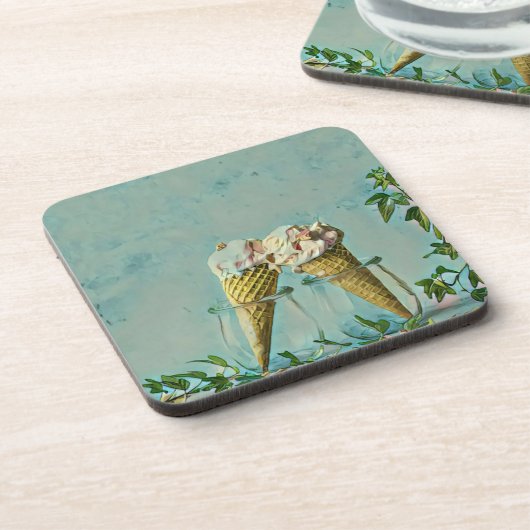 Eis-Lieblingsgeschenk Getränkeuntersetzer (Linke Seite)