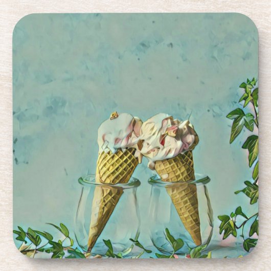 Eis-Lieblingsgeschenk Getränkeuntersetzer (Vorderseite)