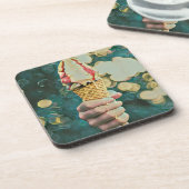 Eis-Lieblingsgeschenk Getränkeuntersetzer (Linke Seite)