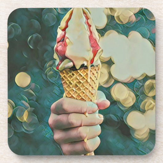 Eis-Lieblingsgeschenk Getränkeuntersetzer (Vorderseite)