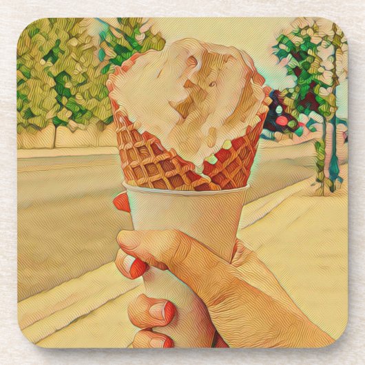 Eis-Lieblingsgeschenk Getränkeuntersetzer (Vorderseite)