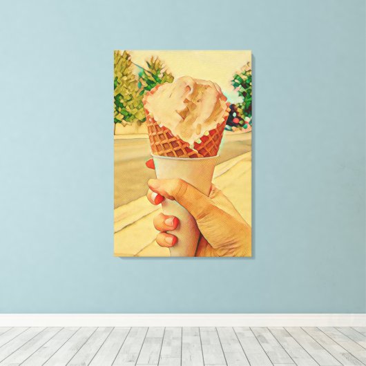 Eis-Lieblingsgeschenk Leinwanddruck (Insitu (Holzboden))