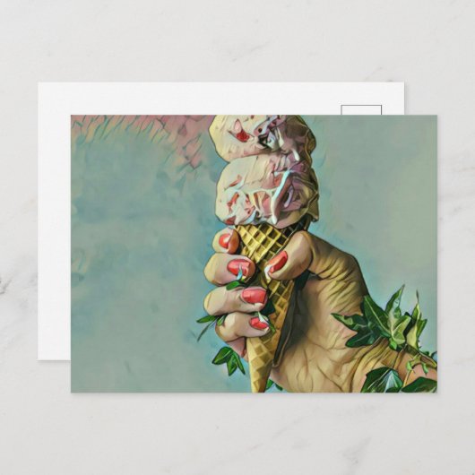 Eis-Lieblingsgeschenk Postkarte (Vorne/Hinten)