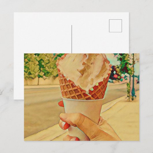 Eis-Lieblingsgeschenk Postkarte (Vorne/Hinten)