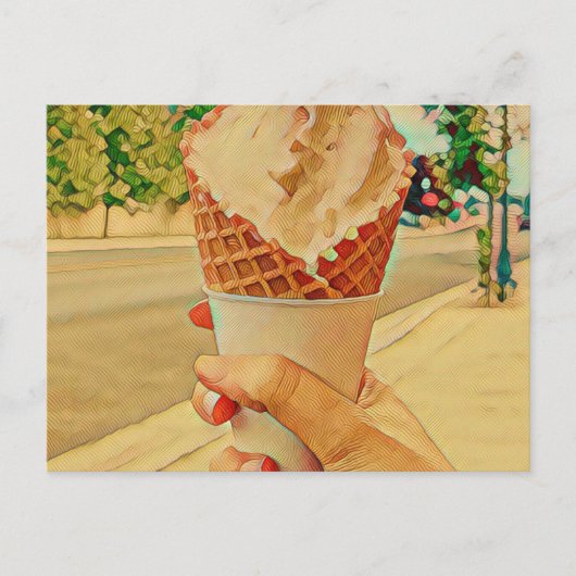 Eis-Lieblingsgeschenk Postkarte (Vorderseite)