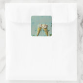 Eis-Lieblingsgeschenk Quadratischer Aufkleber (Tasche)