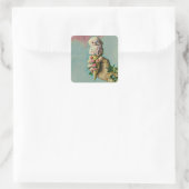 Eis-Lieblingsgeschenk Quadratischer Aufkleber (Tasche)