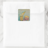 Eis-Lieblingsgeschenk Quadratischer Aufkleber (Tasche)