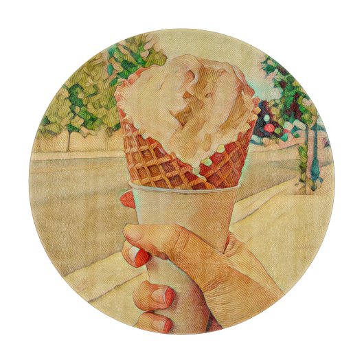 Eis-Lieblingsgeschenk Schneidebrett (Vorderseite)