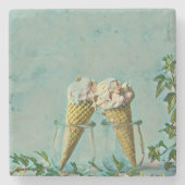 Eis-Lieblingsgeschenk Steinuntersetzer (Vorderseite)