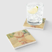 Eis-Lieblingsgeschenk Steinuntersetzer (Seitenansicht)