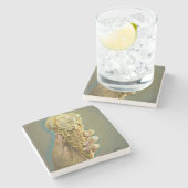 Eis-Lieblingsgeschenk Steinuntersetzer (Seitenansicht)