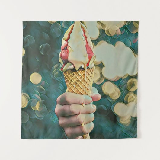 Eis-Lieblingsgeschenk Wandteppich (Vorderseite)