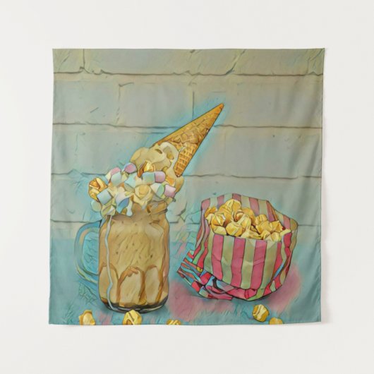 Eis-Lieblingsgeschenk Wandteppich (Vorderseite)