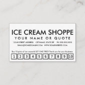 Eis, Loyalitätskarte Treuekarte (Rückseite)