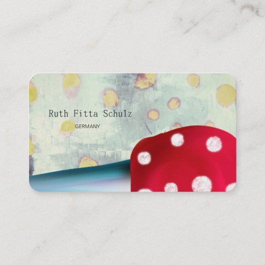 Eis-Macaron-Catering-Polka-Punkte Visitenkarte (Rückseite)