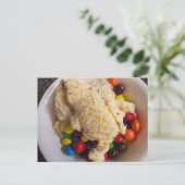 Eis mit Leckereien auf Postkarte (Stehend Vorderseite)