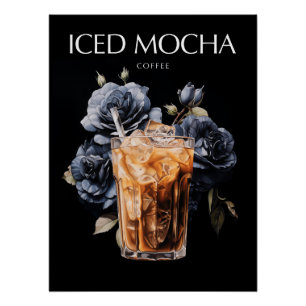 Eis-Mocha-Kaffee-Kunst  Poster