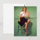 Eis Pin Up Postkarte (Vorne/Hinten)