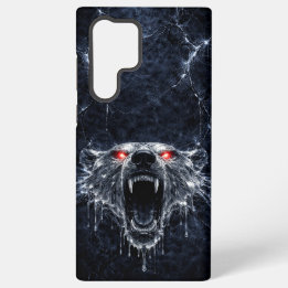 Eis polar bear rote Rubinaugen glasig Samsung Galaxy Hülle