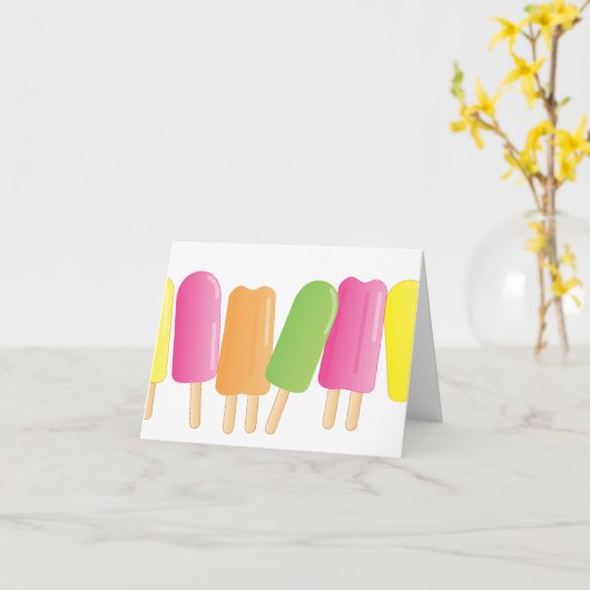 Eis-Pop Anordnung Karte (Gelbe Blume)