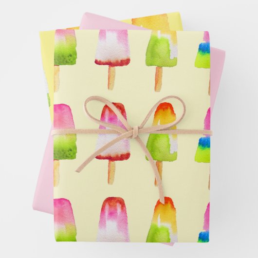 Eis Pop Popsikeln geistlich leckere Leckereien Geschenkpapier Set (Beispiel)