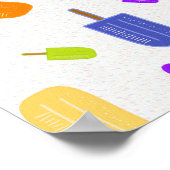 Eis-Pop und Sprinklen-Plakat Poster (Ecke)