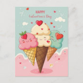 Eis Postkarte Valentinstag (Vorderseite)