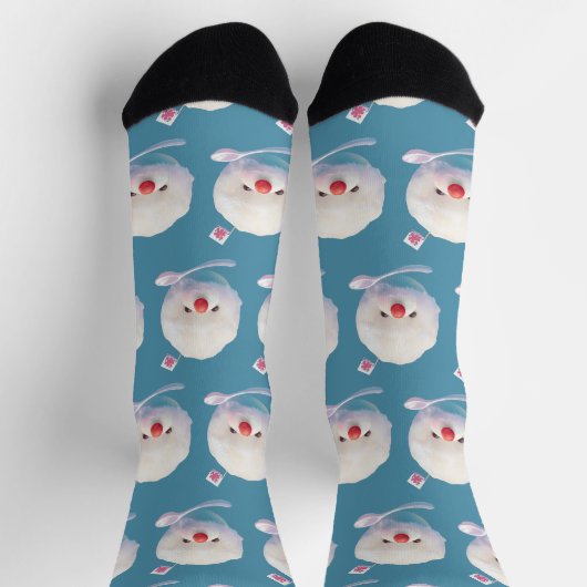 Eis-Puppy – Sommer-Bichon-Muster Socken (Oben)