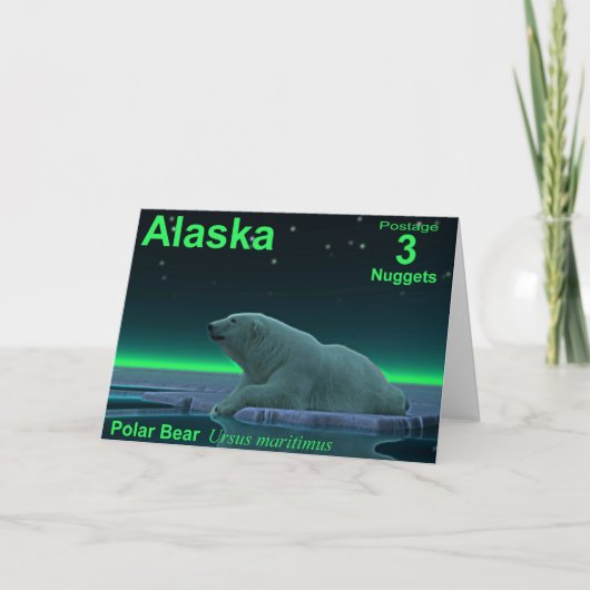 Eis-Rand-Eisbär Feiertagskarte (Vorderseite)