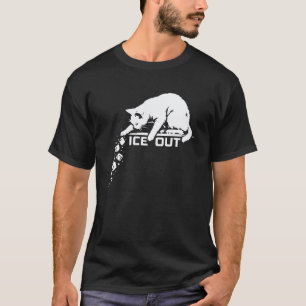 Eis raus Katze schiebt Eiswürfel Meme T-Shirt