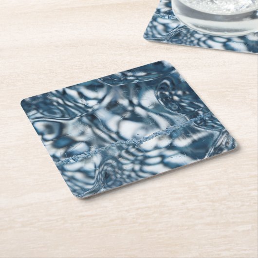 Eis Rechteckiger Pappuntersetzer (angewinkelt)