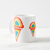 Eis Retro Regenbowz Kaffeetasse (Vorderseite Links)