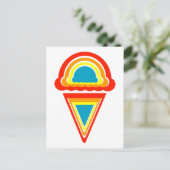 Eis Retro Regenbowz Postkarte (Stehend Vorderseite)