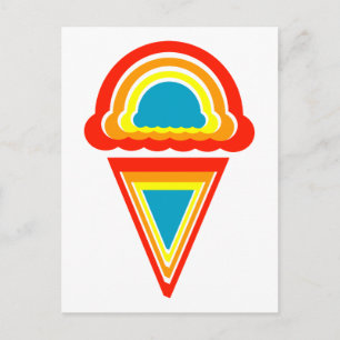 Eis Retro Regenbowz Postkarte