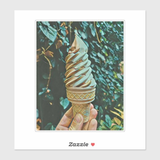 Eis-Rezept Aufkleber (Blatt)