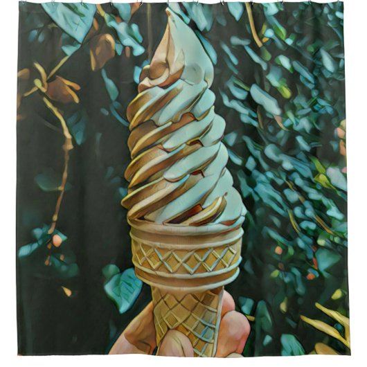 Eis-Rezept Duschvorhang (Vorderseite)