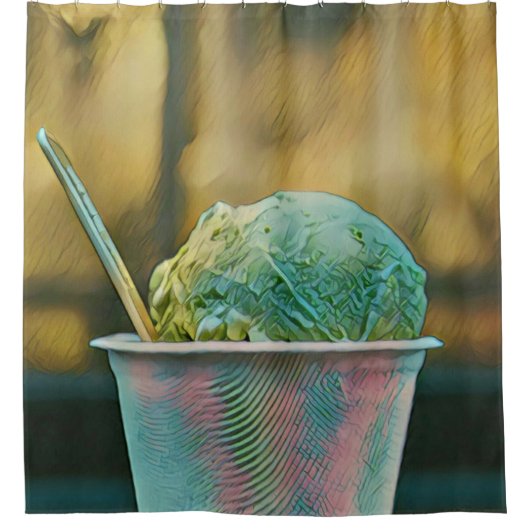 Eis-Rezept Duschvorhang (Vorderseite)